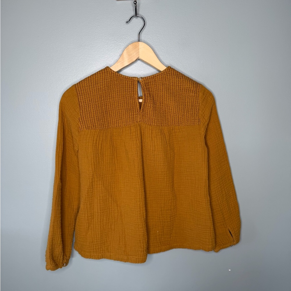 Madewell Smocked Swing Top - Antique Gold - Picture 4 of 11